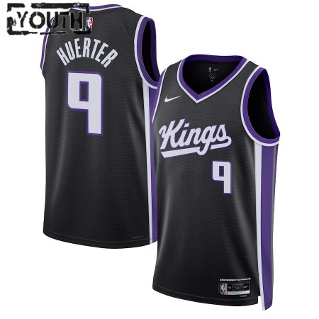 Dres Sacramento Kings Kevin Huerter Nike 2023-24 Icon Edition Crno Swingman - Dječji